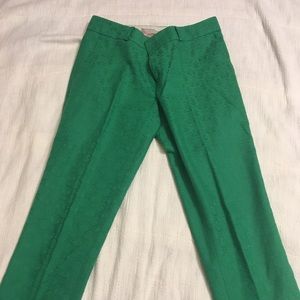 Green brocade slacks